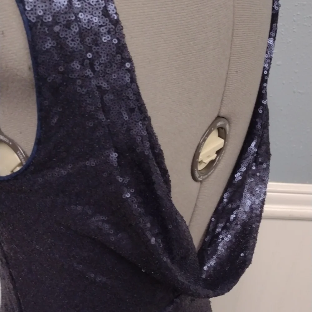 Lulu's Navy Sequin Mini Dress, Wedding Guest, Party Dress, Formal. - Picture 8 of 16